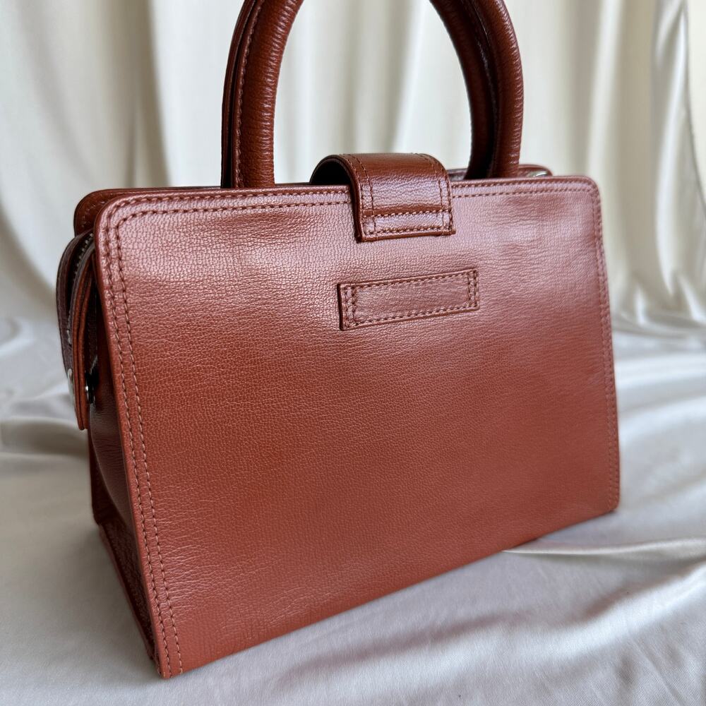 Vintage Jean Paul Gaultier Maroon Leather Top Handle Bag - Mid to Late 90s - Picture 4 of 16